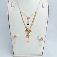 طقم بمخنق ذهب عيار 21 وزن 11 جرام