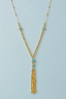 سبحة طويلة ذهب عيار 21 مطعمة بالميناء وزن 15.89 جر...