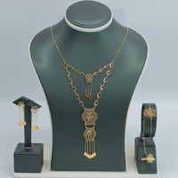 طقم ذهب بمخنق عيار 21 وزن 12.87 جرام