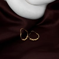 حلق بتصميم حبات الدوريكاء ذهب عيار 21 وزن 2جرام