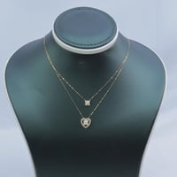 سلسال ذهب عيار 18 سوليتير الدورين وزن 1.6 جرام