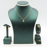 طقم ذهب ناعم عيار 18 وزن 6.19 جرام – تصميم راقي لل...