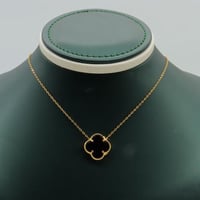 عقد ذهب الفان كليف مطعم بحجر الزركون الاسود عيار 1...