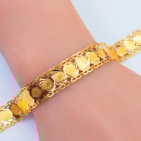 سوارة ذهب تصميم الجنيهات عيار 21 وزن 7.45 جرام