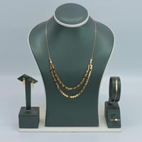 طقم ذهب شوميه عيار 21 ناعم دورين وزن 14.4 جرام