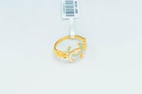 خاتم ذهب ايطالي مطعم بالميناء عيار 21 وزن 2.2 جرام