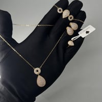 طقم ذهب البوشرون عيار 21 وزن 10 جرام تصميم الماسي...