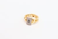 سوارة موناكو مع خاتم ذهب عيار 18 بوزن 17.8 جرام