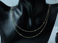 سلسال ذهب دورين نواعم مطعم بالميناء عيار 18 وزن 3....