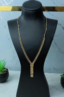 سلسال ذهب فخم للنساء عيار 18 تصميم كرات ليزر وزن 9...