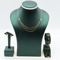 طقم ذهب ثلاثة دور عيار 18 ذهب صافي وزن 4.43 جرام