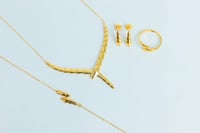 طقم ذهب بلغاري عيار 21 وزن 7 جرام