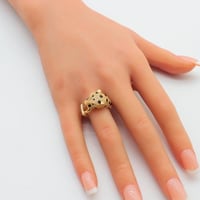 خاتم ذهب عيار 18 بانثر ماستر وزن 5.12 جرام – تصميم...