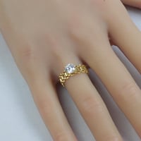 خاتم ذهب فخم عيار 18 تصميم رولكس ايطالي وزن 3 جرام