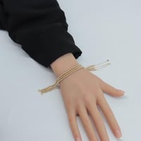 اسوارة ذهب ناعمه عيار 18 بتصميم ببلز بوزن 3.7 جرام