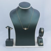 احلى طقم ذهب عيار 18 تصميم الماسي وزن 7.8 جرام