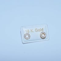 حلق ذهب عيار 18 للأطفال طبي وزن 0.3 جرام – تصميم ز...