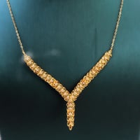 طقم ذهب طوق غصن الزيتون عيار 21 وزن 10 جرام