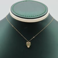 عقد ذهب البانثر ناعم عيار 18 وزن 0.65 جرام