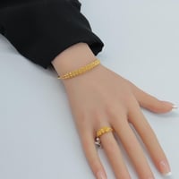 سوارة ذهب الدوريكاء مع الخاتم عيار 21 وزن 7.61 جرا...