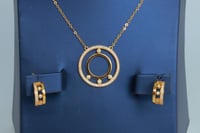 طقم ذهب المسيكاء تصميم الماس عيار 21 وزن 11.7 جرام