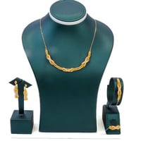 طقم ذهب تركي ثقيل وراهي عيار 21 وزن 22.70 جرام