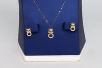 طقم ذهب البانثر من كارتييه عيار 18 تصميم الماسي وز...