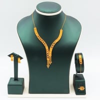 طقم ذهب الديور عيار 21 – تصميم هندسي فاخر بوزن 18....