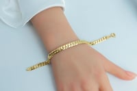 سوارة ذهب جنزير مودرن عيار 18 وزن 8.7 جرام