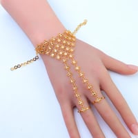 كف ذهب بخاتميم تصميم فاخر عيار 21 وزن 12.74 جرام