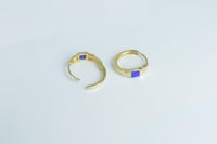 حلق ذهب دائري عيار 18 وزن 1.6 جرام - ملون