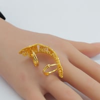 خاتم ذهب كبير عيار 21 بتصميم هندي وزن 11 جرام