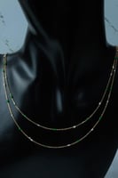 سلسال ذهب دورين نواعم مطعم بالميناء عيار 18 وزن 3....