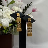 حلق طويل ذهب عيار 21 للبنات وزن 2.93 جرام