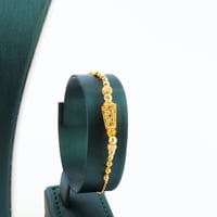 طقم ذهب بتصميم السبحة عيار 21 وزن 12.45 جرام بتعلي...