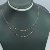 عقد ذهب الببلز دورين ناعم عيار 18 وزن 0.8 جرام