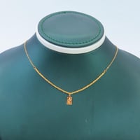 سلسال ذهب السبيكة المربع عيار 21 وزن 0.7 جرام