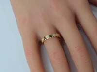 دبلة ذهب شومية تصميم الماسي عيار 18