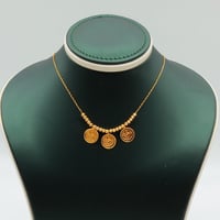 عقد ذهب عيار 21 أقراص تراثية وزن 4.7 جرام بتصميم ف...