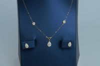 طقم ذهب البوشرون تصميم الماس عيار 18 وزن 3.1 جرام