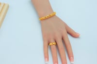 سوارة ذهب مع الخاتم عيار 21 وزن 11.97 جرام