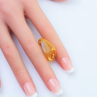 خاتم ذهب عيار 21 وزن 3.35 جرام