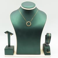 طقم ذهب اللوف تصميم الماسي عيار 18 وزن 4.26 جرام