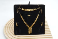 افخم طقم ذهب جنزير ناعم عيار 21 وزن 22.9 جرام