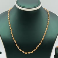 طقم ذهب الأمواج إيطالي مكس فضي وذهبي عيار 21 – وزن...