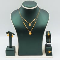 طقم ذهب الوردات دورين عيار 21 وزن 5.92 جرام- تصميم...