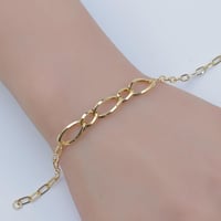 اسوارة ذهب جنزير بتصميم أنيق عيار 18 وزن 2.95 جرام