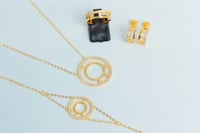 طقم ذهب المسيكاء تصميم الماس عيار 21 وزن 11.7 جرام