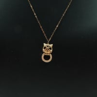 طقم ذهب بانثر ناعم تصميم الماسي عيار 18 وزن 3.7 جر...