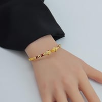 اسوارة ذهب عيار 21 بتصميم هندي فخم بوزن 9.7 جرام